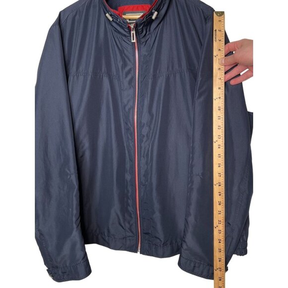 Bugatti Men's 2XL Nylon Modern Bomber Golf Jacket Waterproof Full Zip Navy Blue - Picture 7 of 8